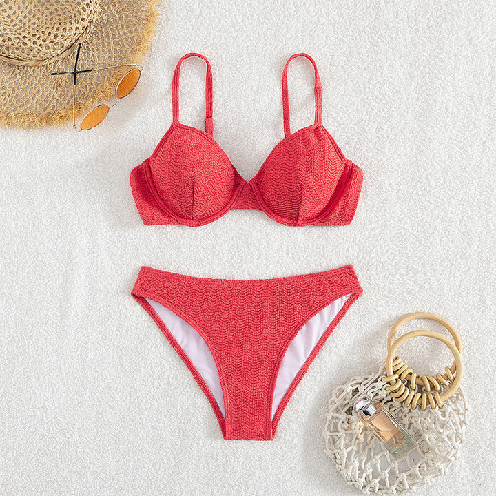Women's Push-Up Bikini with stylish textures Mune Fashion