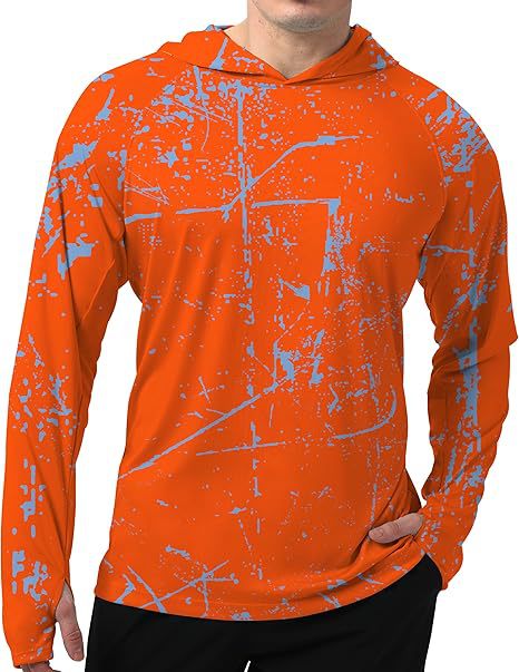 Men's sporty hoodie with abstract print