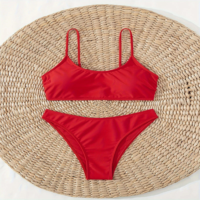 Women's High-Cut Bikini Set with Adjustable Straps Mune Fashion