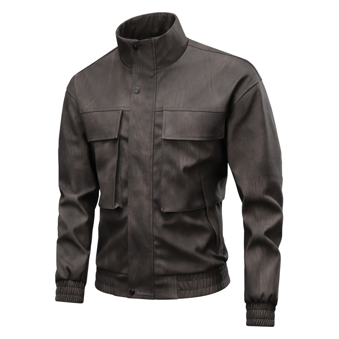 Men's Fashion Transitional Jacket with Practical Stand-Up Collar Mune Fashion