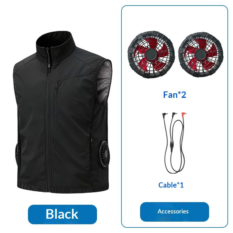 Unisex nan ergonomic cooling vest with integrated fans and battery connection Mune Fashion