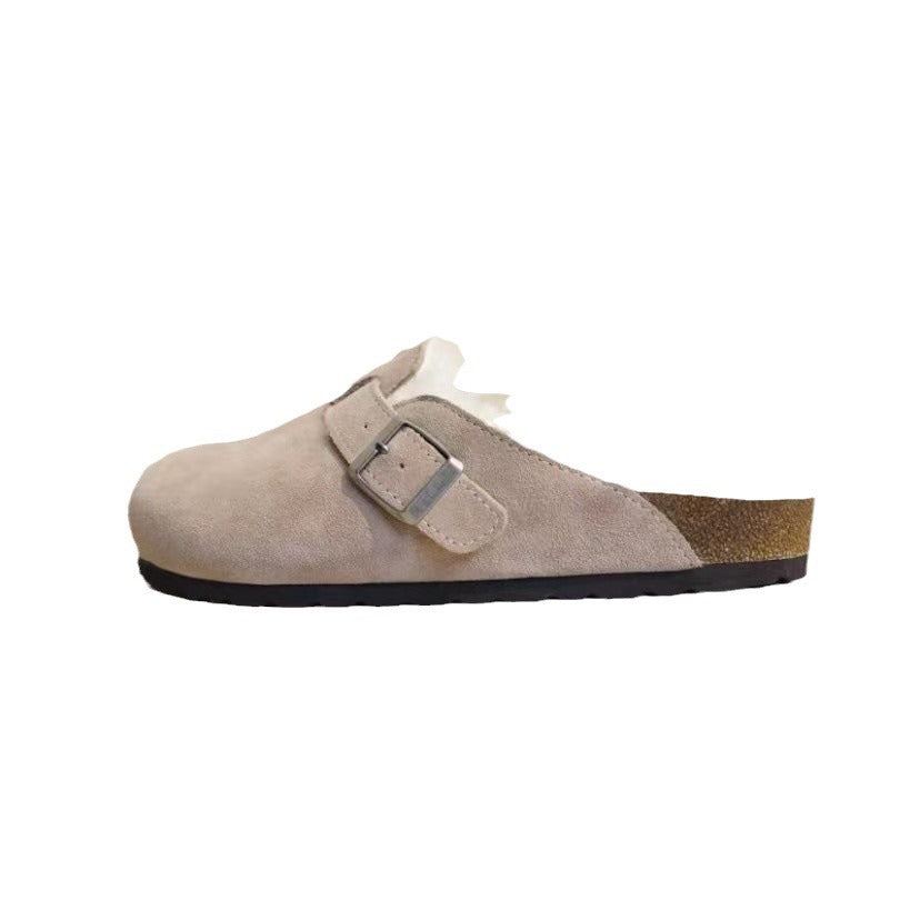 Women's -lined clog slipper with adjustable metal buckle and anatomical cork footbed Mune Fashion