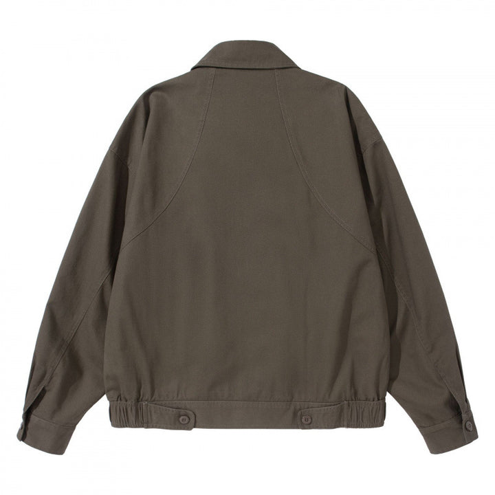 Men's Lightweight Boxy Field Jacket with Shirt Collar, Concealed Button Placket and Elastic Hem Mune Fashion