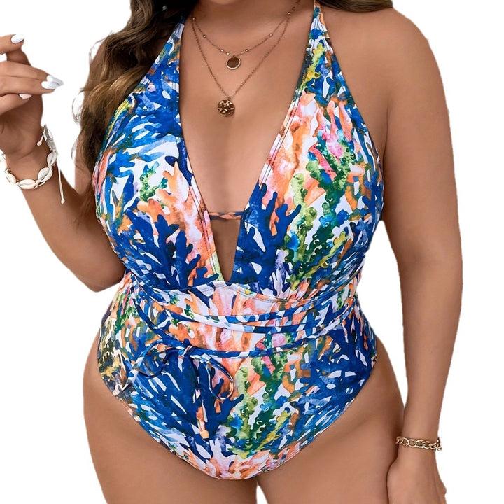 Women's sporty jumpsuit with deep V-neckline and fitted ruching Mune Fashion