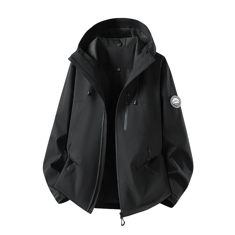 Men's Waterproof Softshell Jacket with Hood and Breathable Membrane Mune Fashion