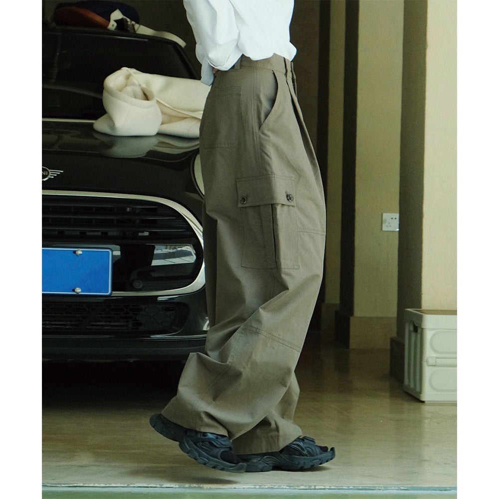 Women's Wide Utility Cargo Pants in Balloon Cut with Large Flap Pockets Mune Fashion