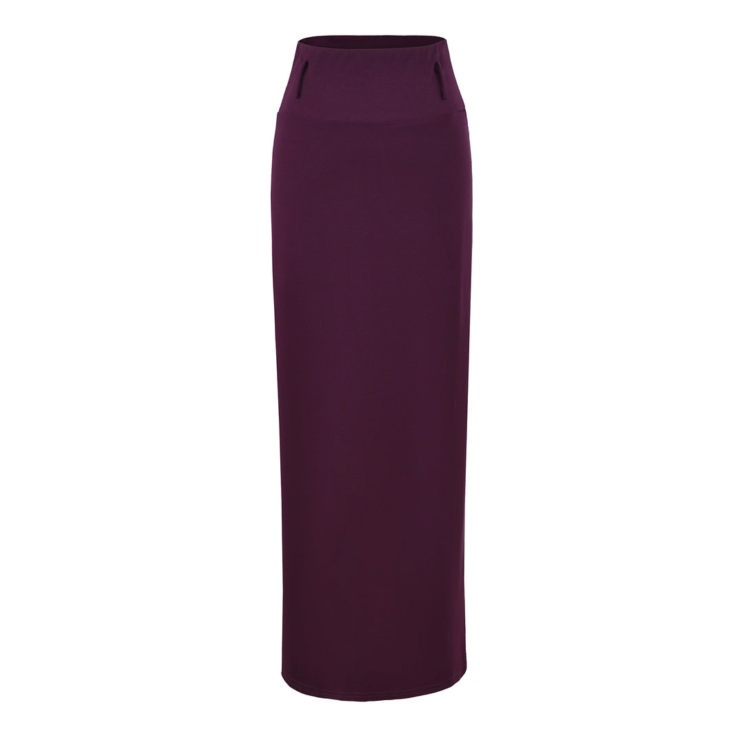 Women's Maxi Pencil Skirt made of stretch jersey with high fold-over waistband Mune Fashion