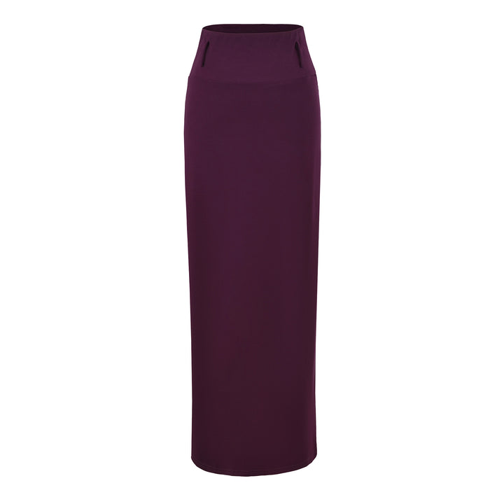 Women's Maxi Pencil Skirt made of stretch jersey with high fold-over waistband Mune Fashion