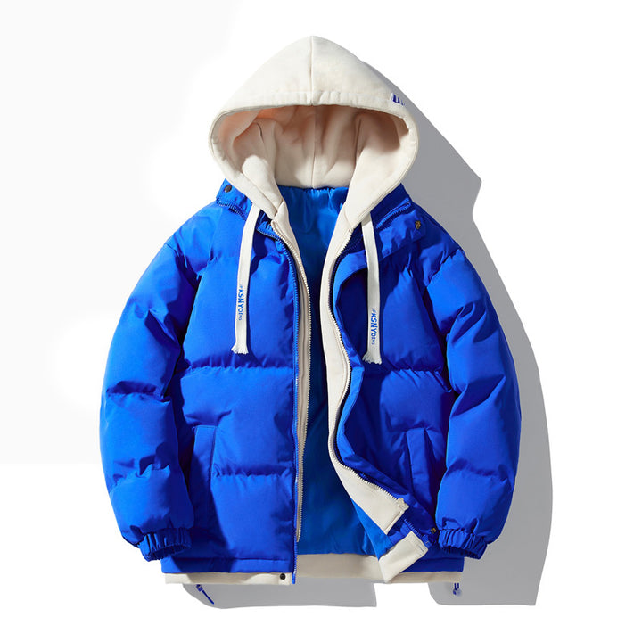 Men's padded quilted jacket with integrated hood layer and windproof outer shell Mune Fashion