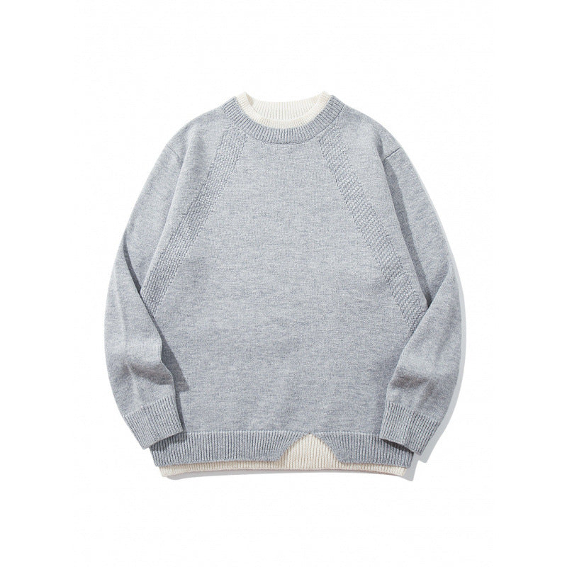 Unisex fine knit sweater with raglan seam and triangular hem adornment Mune Fashion