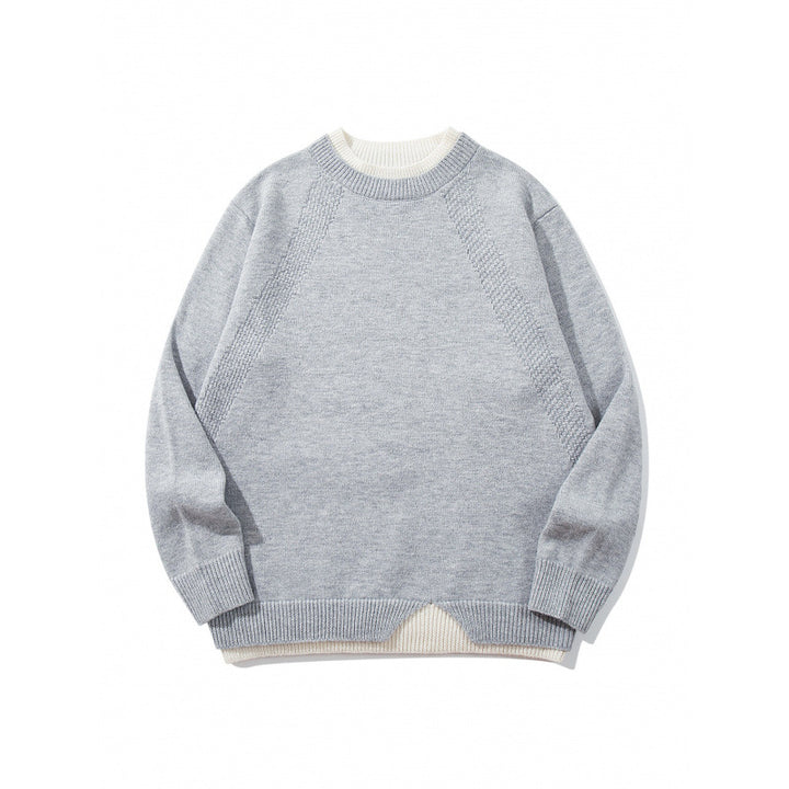 Unisex fine knit sweater with raglan seam and triangular hem adornment Mune Fashion