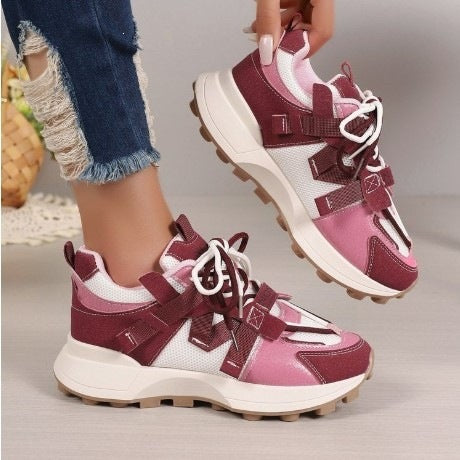 Women Chunky Plateau Sneaker with breathable mesh and mounted straps Mune Fashion