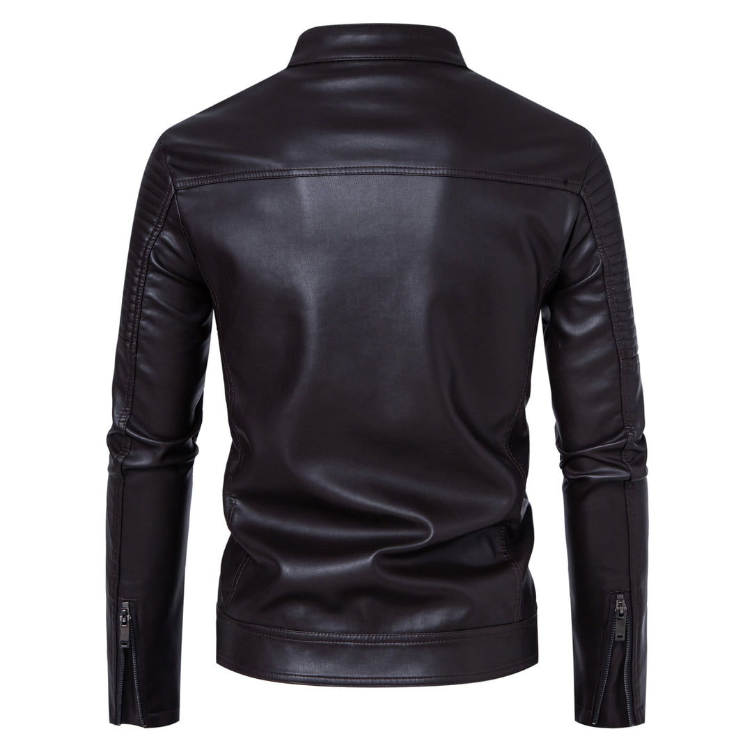 Men's Fashionable and Robust Leather Jacket Mune Fashion