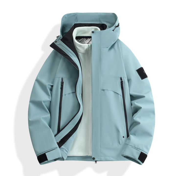 Women's waterproof modular parka with removable fleece inner jacket and technical hood Mune Fashion