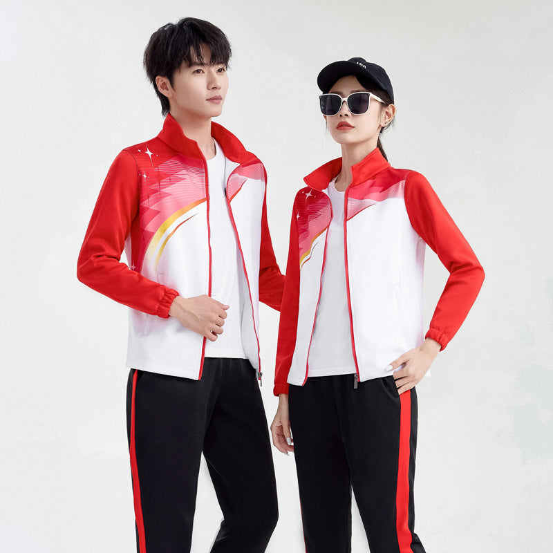 Unisex Performance Training Suit in Team Look with Stand-Up Collar Mune Fashion