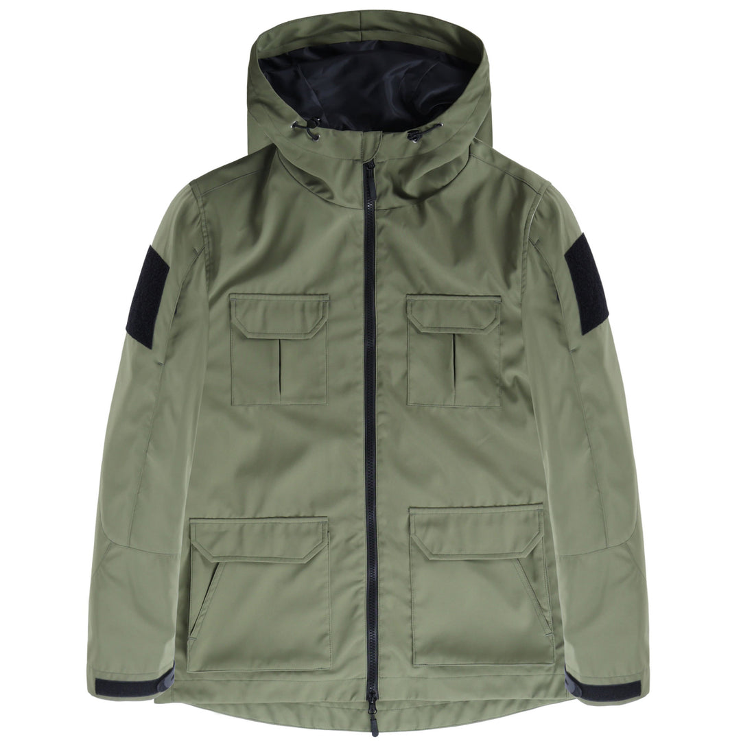 Men's  technical hooded field jacket with multi-flap utility pockets Mune Fashion