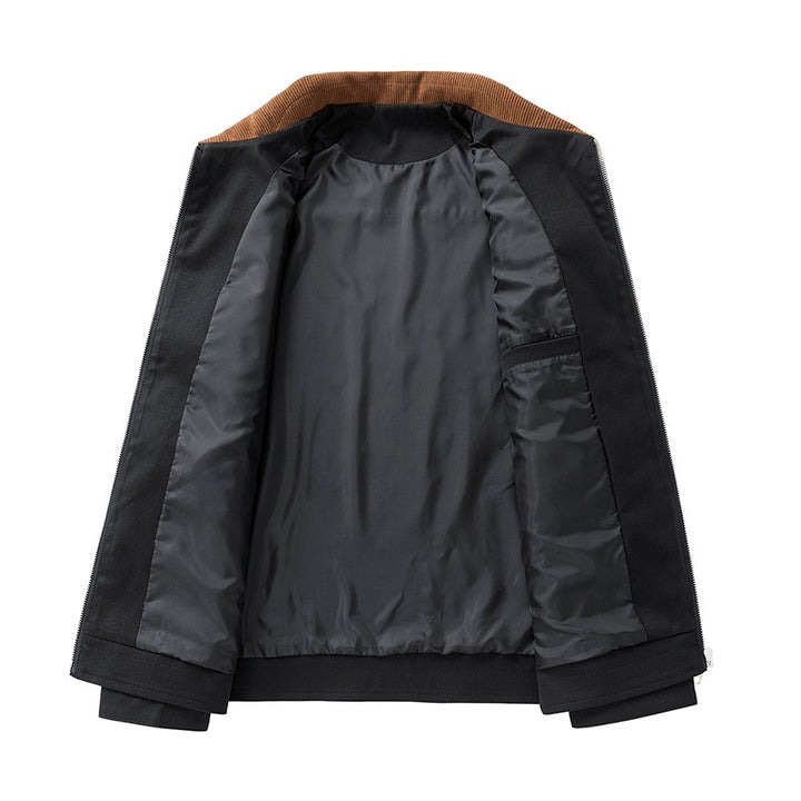 Men's Fashionable Transitional Jacket with Corduroy Collar Mune Fashion