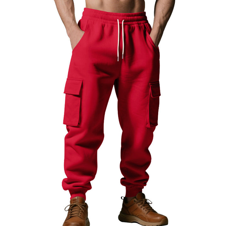 Men's Utility Jogger with Cargo Pockets, Drawstring and Ribbed Cuffs Mune Fashion