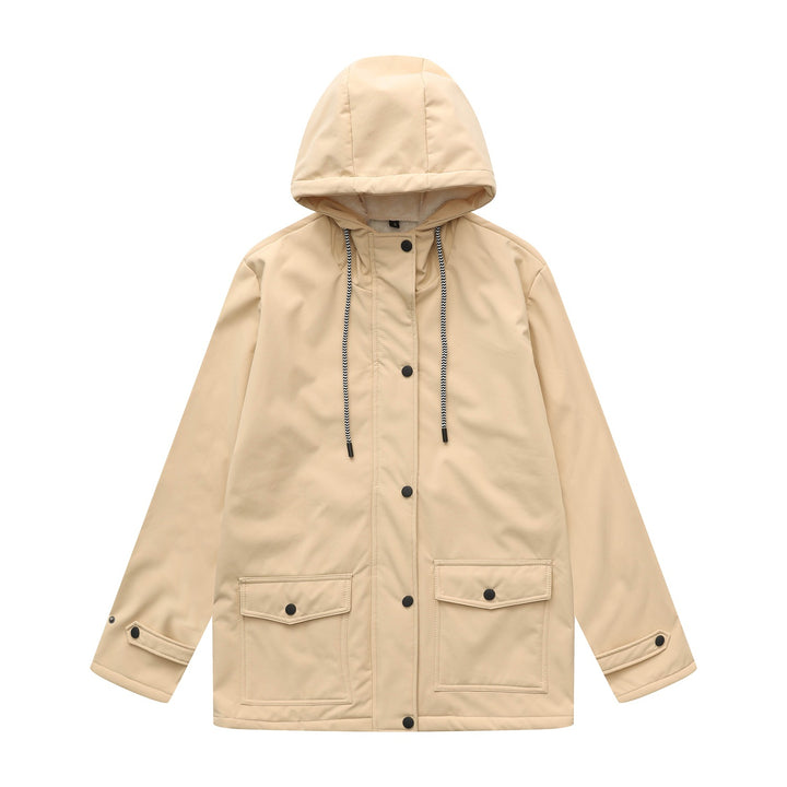 Women's water-repellent parka with hood, fleece-lined interior and large flap pockets Mune Fashion