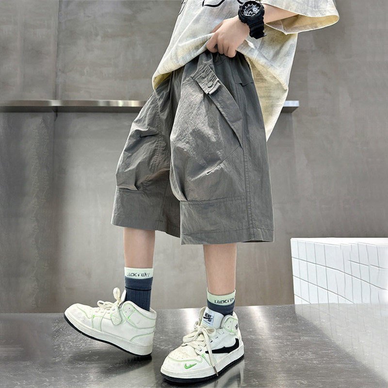 Boys casual cargo shorts with versatile pockets Mune Fashion