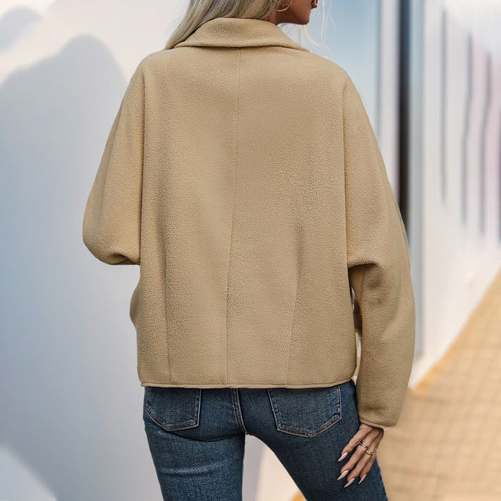 Women's Short Cut Teddy Fleece Jacket with Toggle Closures Mune Fashion