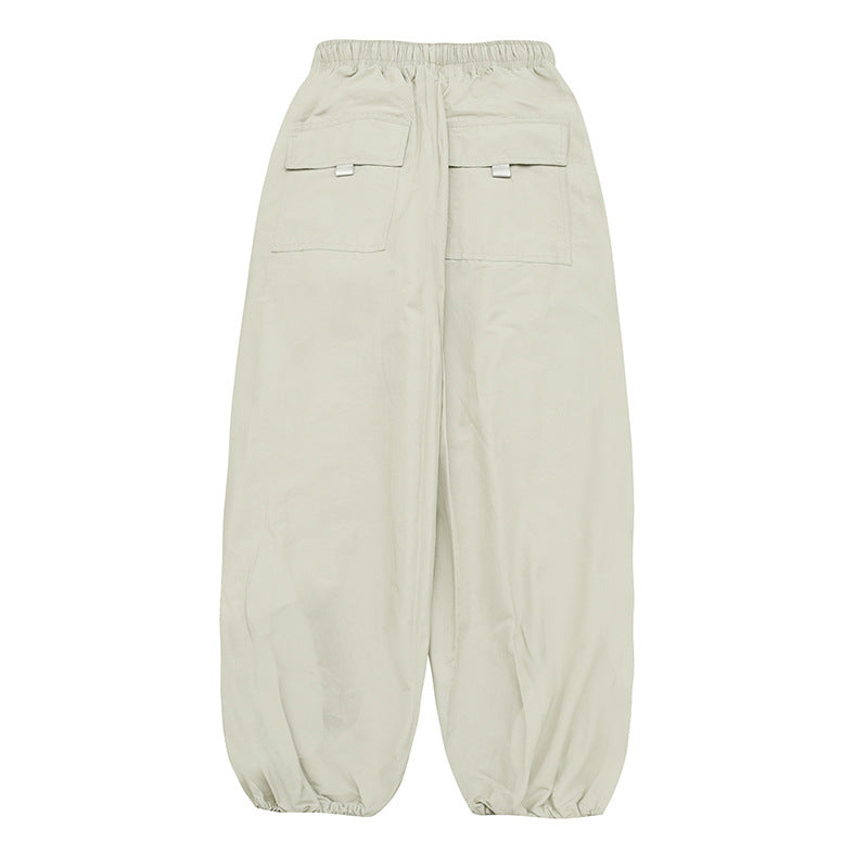 Unisex Wide Harem Pants with Drawstring Waistband, Elastic Leg Openings and Oversized Silhouette Mune Fashion