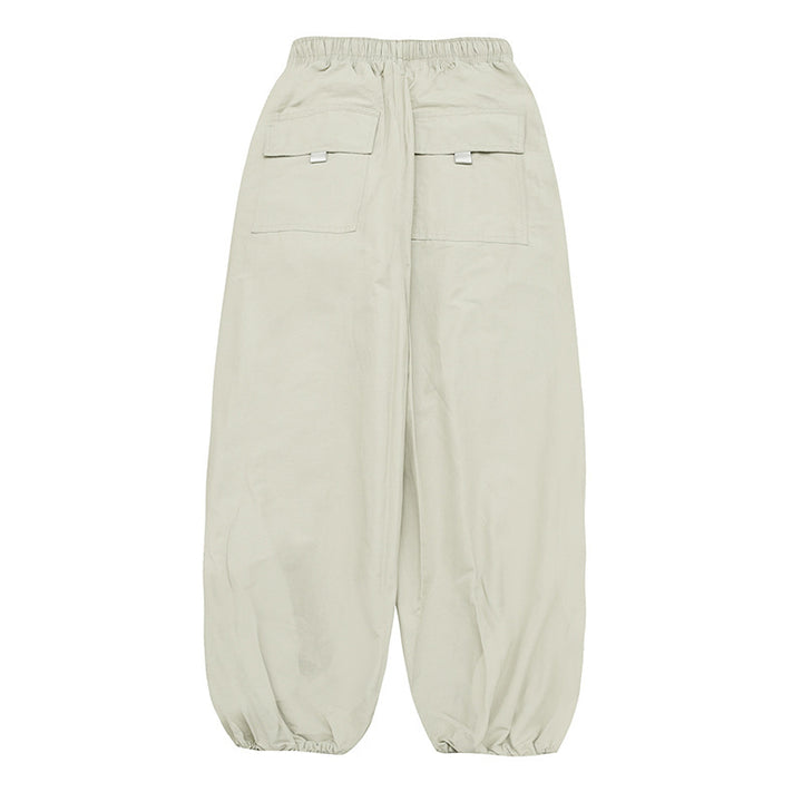 Unisex Wide Harem Pants with Drawstring Waistband, Elastic Leg Openings and Oversized Silhouette Mune Fashion