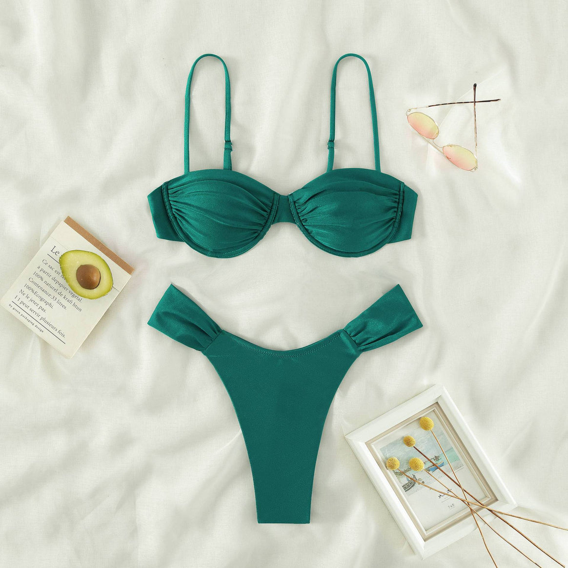 Women's Push-Up Bikini with trendy bandeau design Mune Fashion