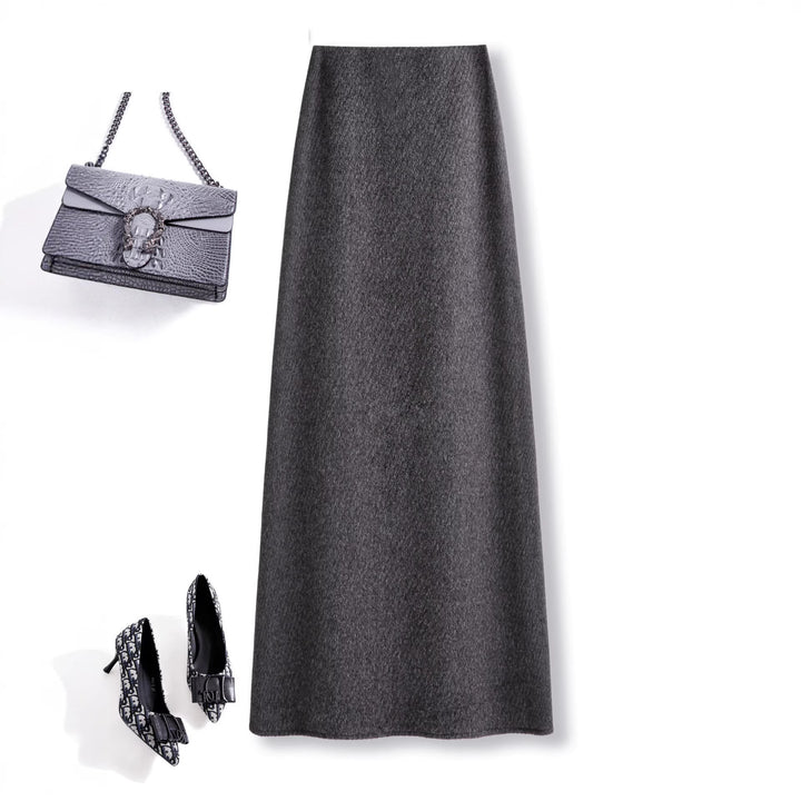 Women Elegant Maxi Skirt made of high-quality wool blend Mune Fashion