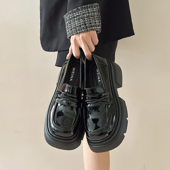 Women's Fashion Leather Slippers Mune Fashion
