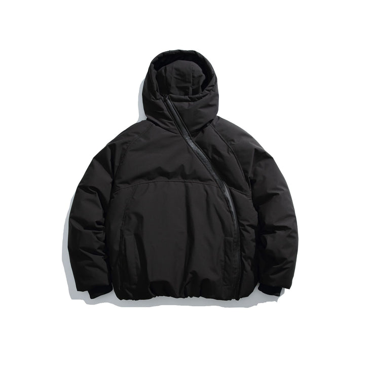 Unisex Short-cut asymmetrical padded parka with hood and thermo insulation Mune Fashion