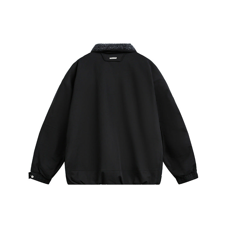 Men's Oversize Quilted Jacket with High Collar and Teddy Lining Mune Fashion