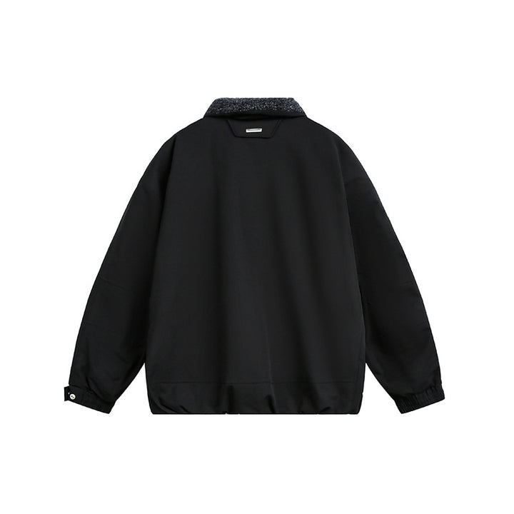 Men's Oversize Quilted Jacket with High Collar and Teddy Lining Mune Fashion