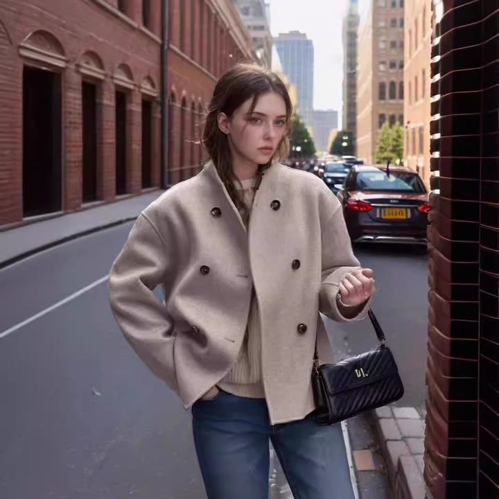 Women's Fashionable Oversized Wool Jacket