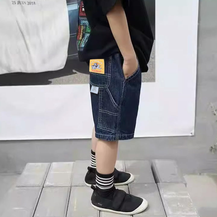 Boys Denim Cargo Shorts with Practical Pockets Mune Fashion