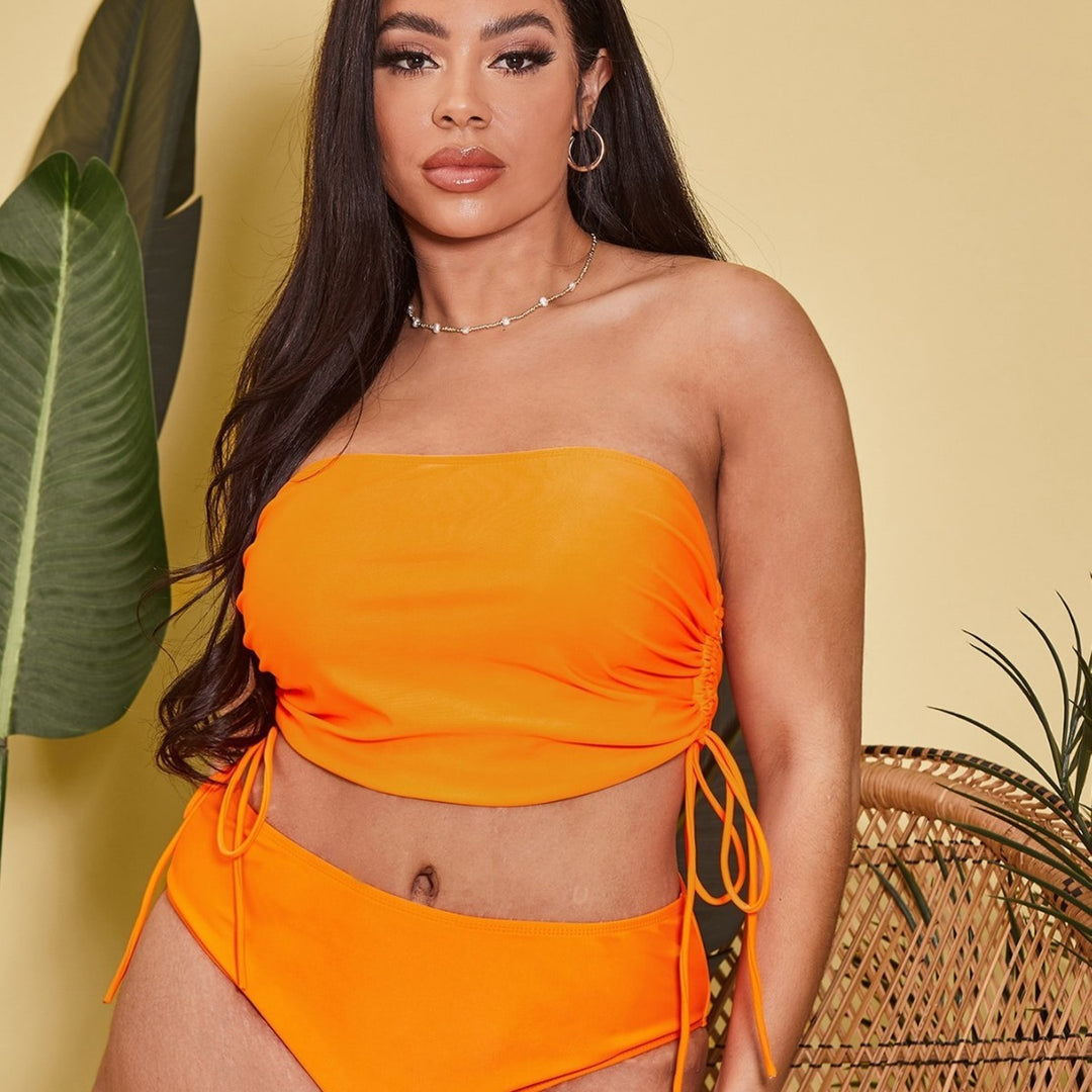 Women Tankini set with adjustable wrap top and high-cut shorts Mune Fashion