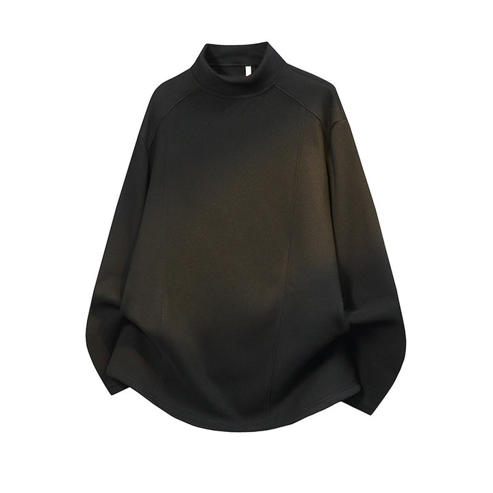 Men's Oversized Stand-Up Collar Sweatshirt with Raglan Sleeves and Subtle Gradient Mune Fashion