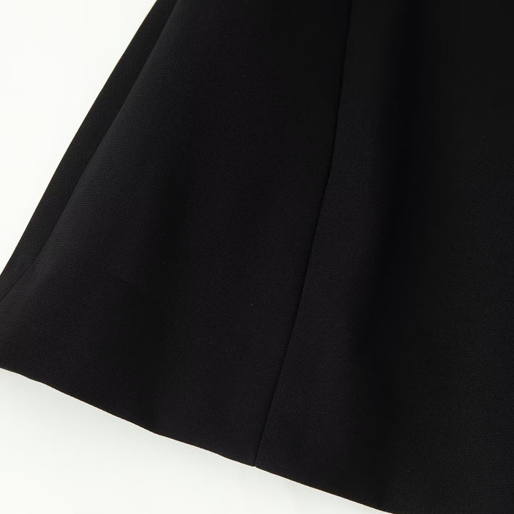 Women's Minimalistic Short Jacket with Asymmetrical Placket and Round Neckline Mune Fashion