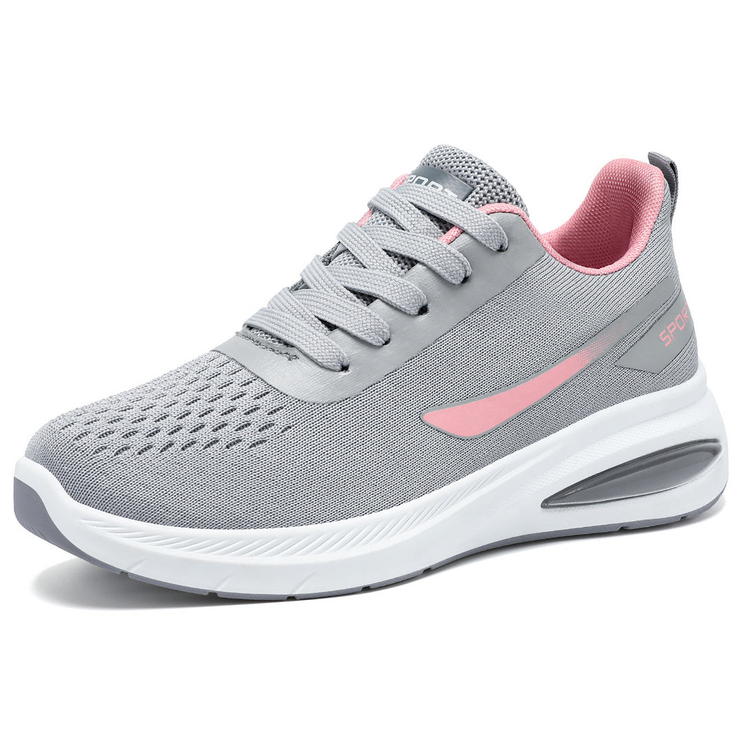 Women's breathable knit comfort sneakers with visible air chamber and shock-absorbing platform sole Mune Fashion