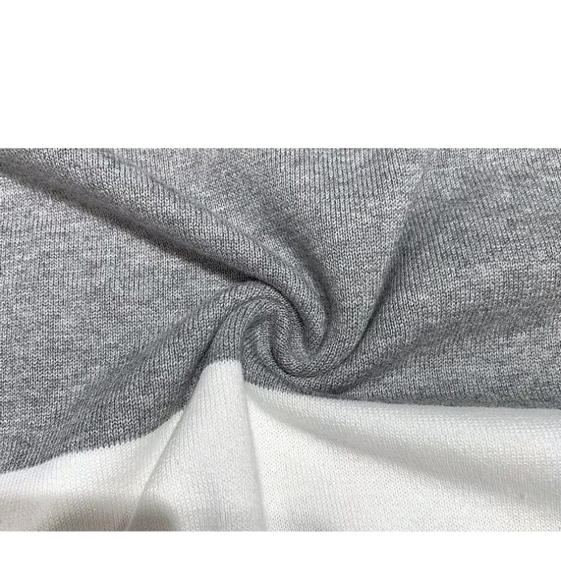 Men's Fine Crewneck Sweater with Block Stripes and Regular Fit Mune Fashion