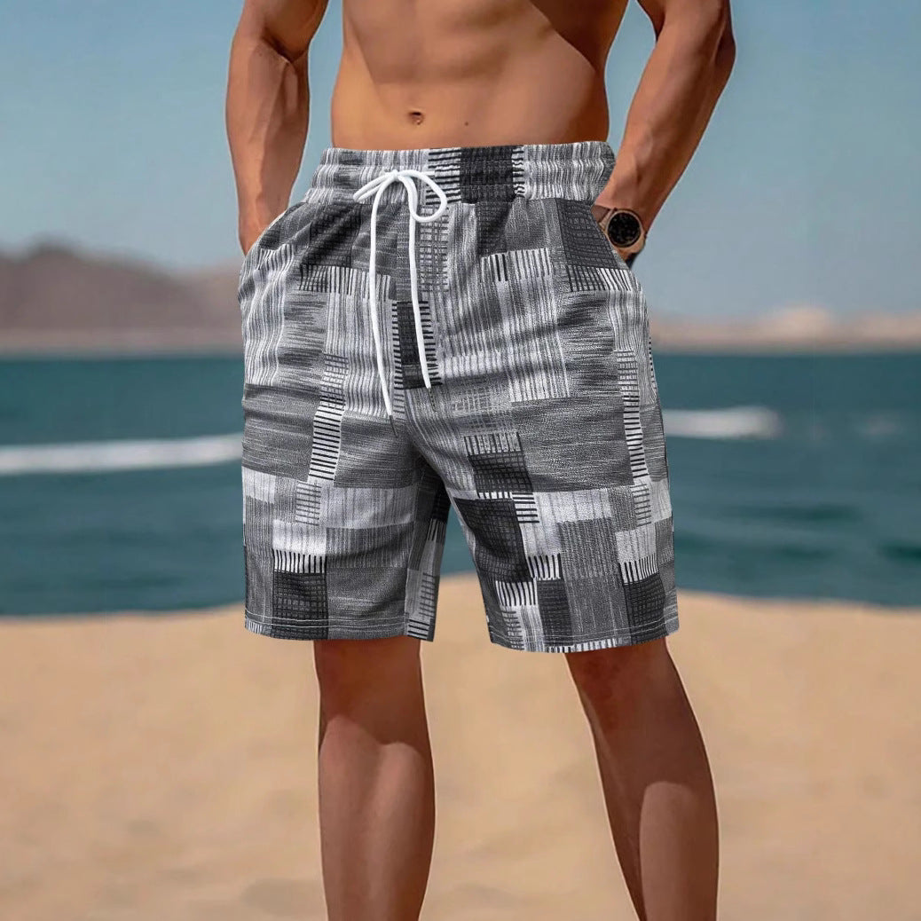 Men's stylish swim shorts with modern graphic pattern Mune Fashion