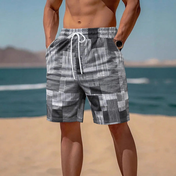 Men's stylish swim shorts with modern graphic pattern Mune Fashion