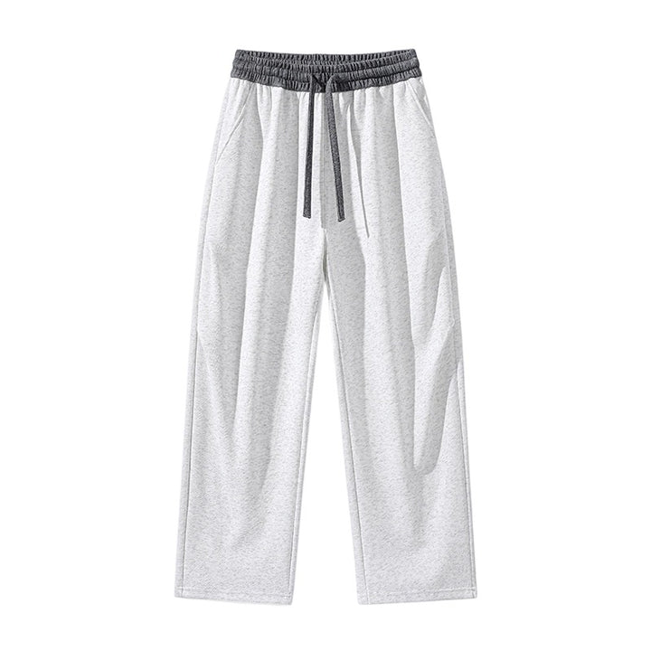 Men's straight-cut lounge joggers with elastic drawstring waistband & side pockets Mune Fashion