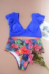 Women High-Cut Bikini with Voluminous Ruffle Details Mune Fashion