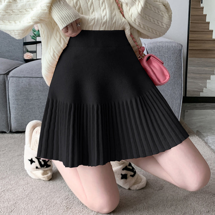 Women's Pleated Skirt with Elastic Waist Mune Fashion
