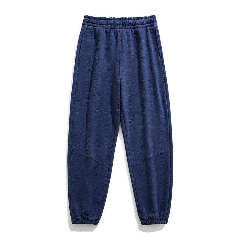 Men's fleece joggers with tapered cut, elastic drawstring waistband & knee panels Mune Fashion