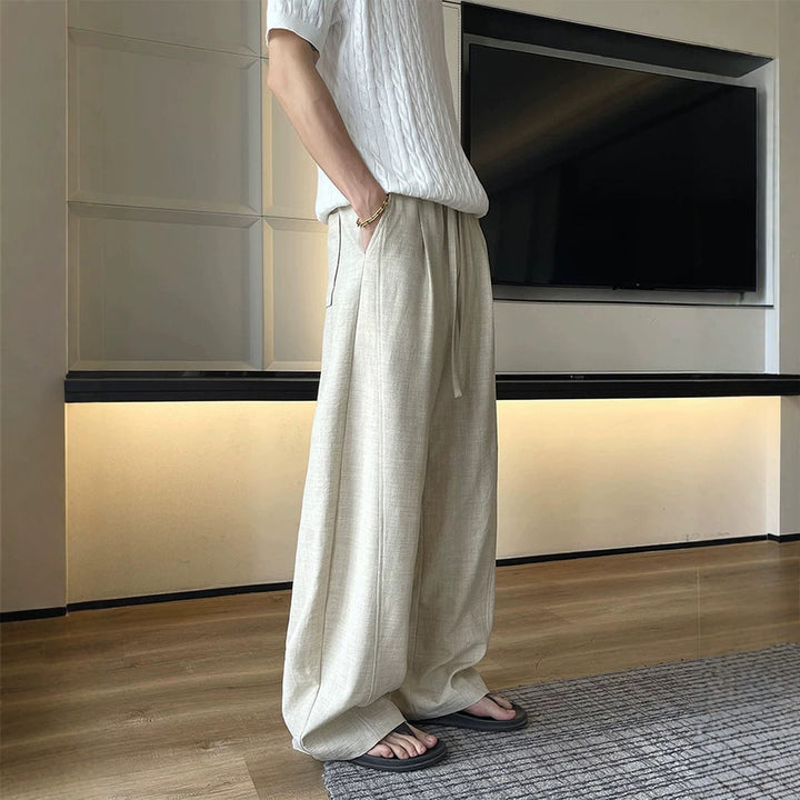 Men's Relaxed Fit Fabric Trousers Mune Fashion