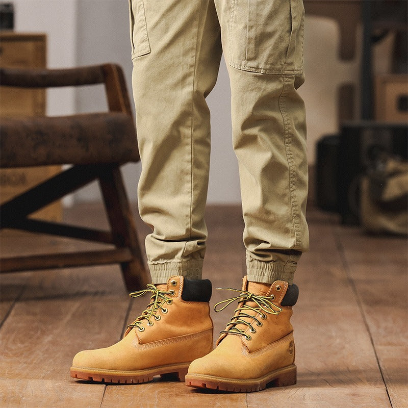 Men's Cargo Jogging Pants with Multifunctional Pockets & Elastic Cuffs Mune Fashion