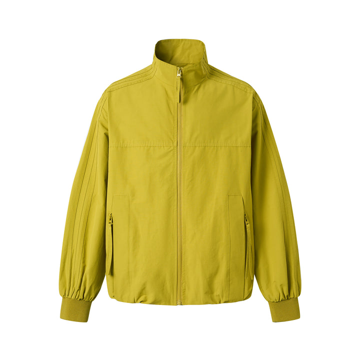 Unisex Light Windbreaker Jacket with High Stand-up Collar and Functional Pockets Mune Fashion