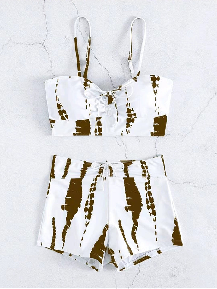 Women Two-Piece Swimwear Set with Playful Knot Design Mune Fashion